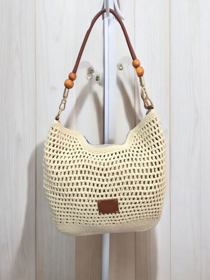 Bolso crochet Calpe beig