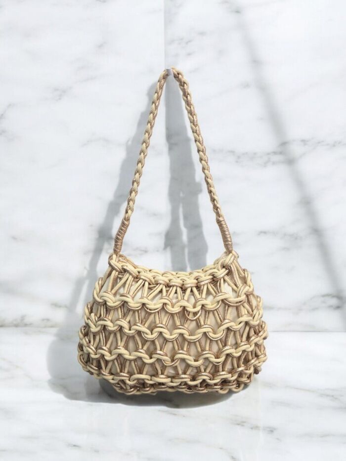 Bolso nudos Kiara beige