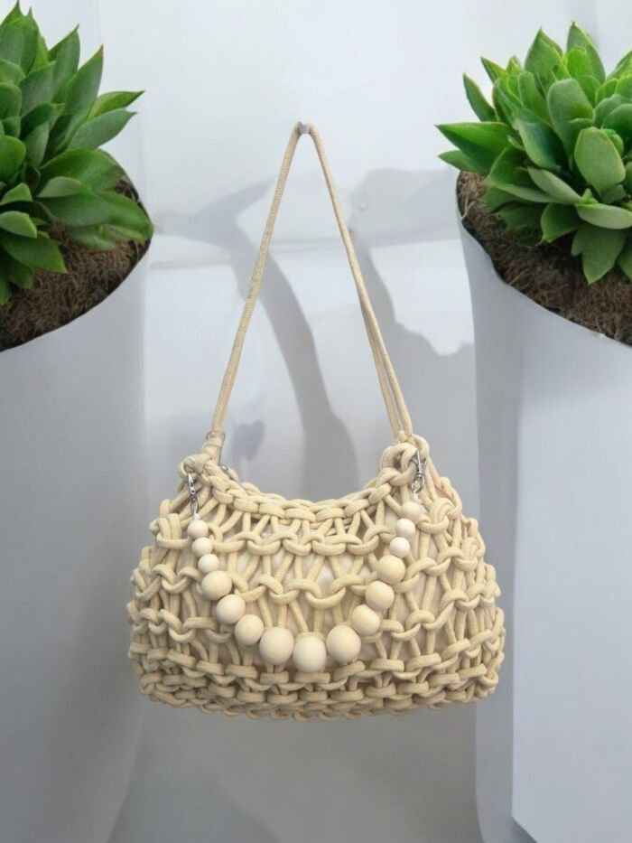 Bolso nudos Mallorca beige