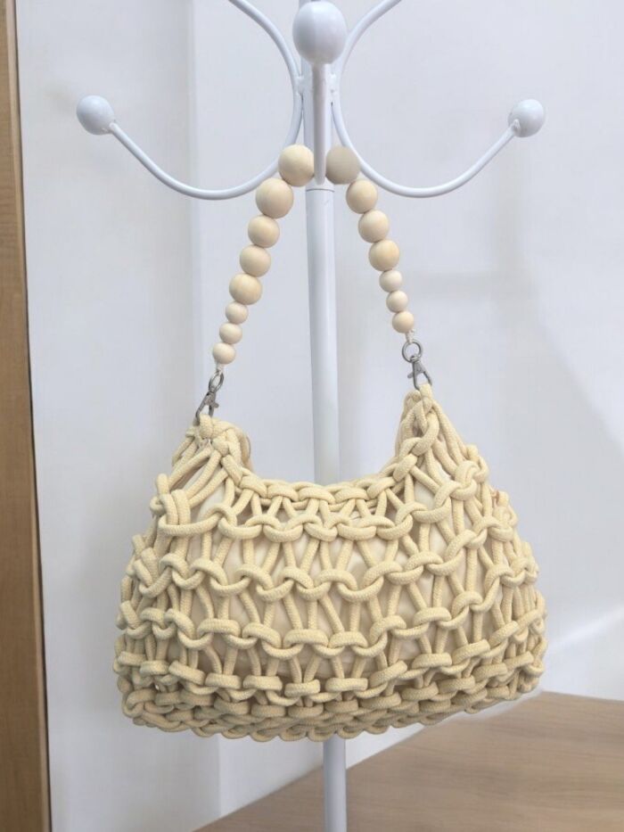 Bolso nudos Mallorca beige - Imagen 2