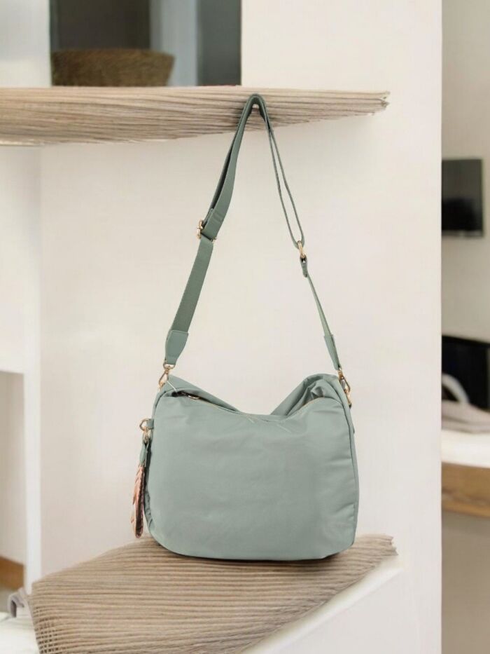 Bolso bandolera nylon Lidia verde