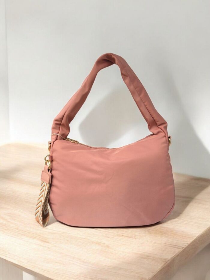 Bolso bandolera nylon Lydia rosa - Imagen 2