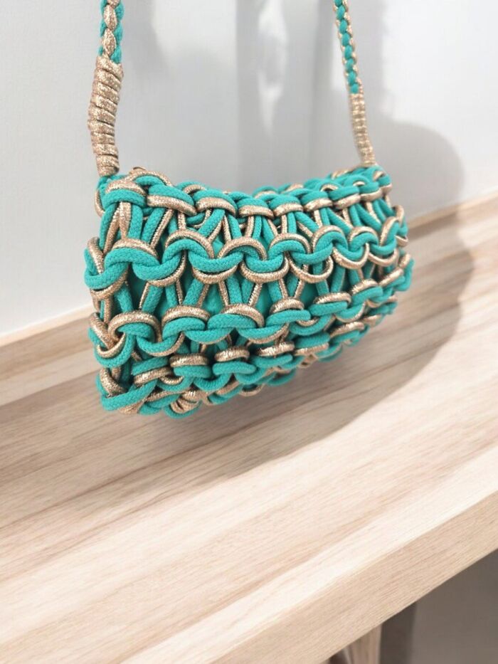 Bolso nudos pequeño Zahara verde