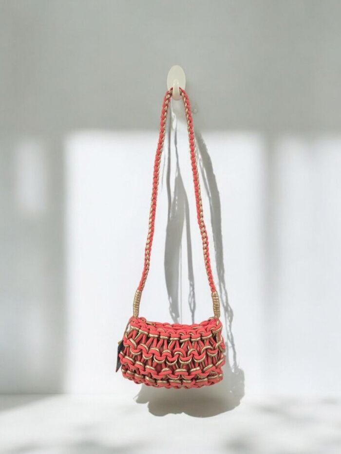 Bolso nudos pequeños Zahara coral