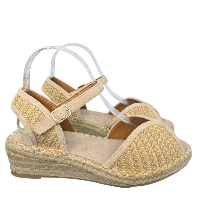 Sandalia cuña esparto baja 1555
