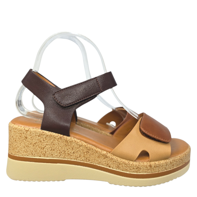 M3177 Sandalia cuña combi velcro