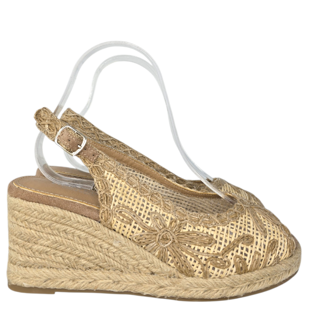 M.8339 Cuña rafia flores