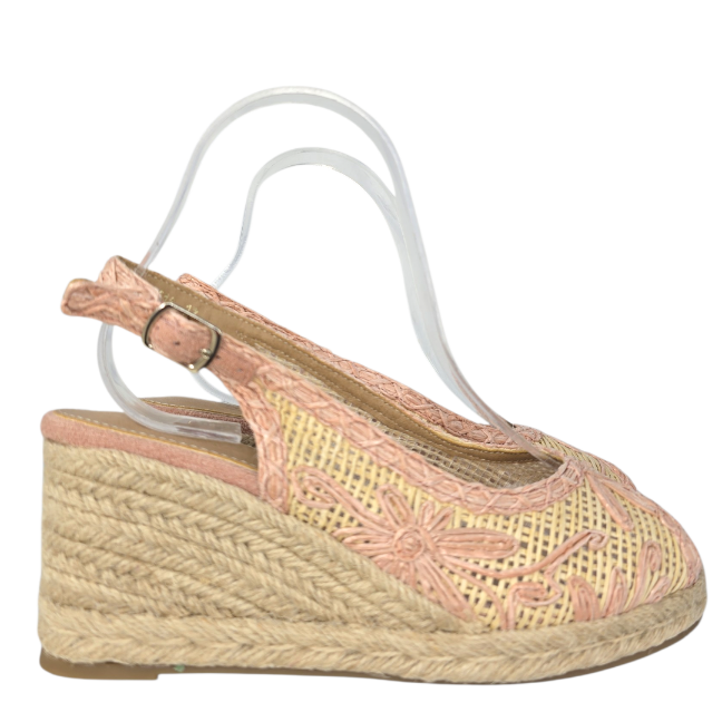 M.8339 Cuña rafia flores